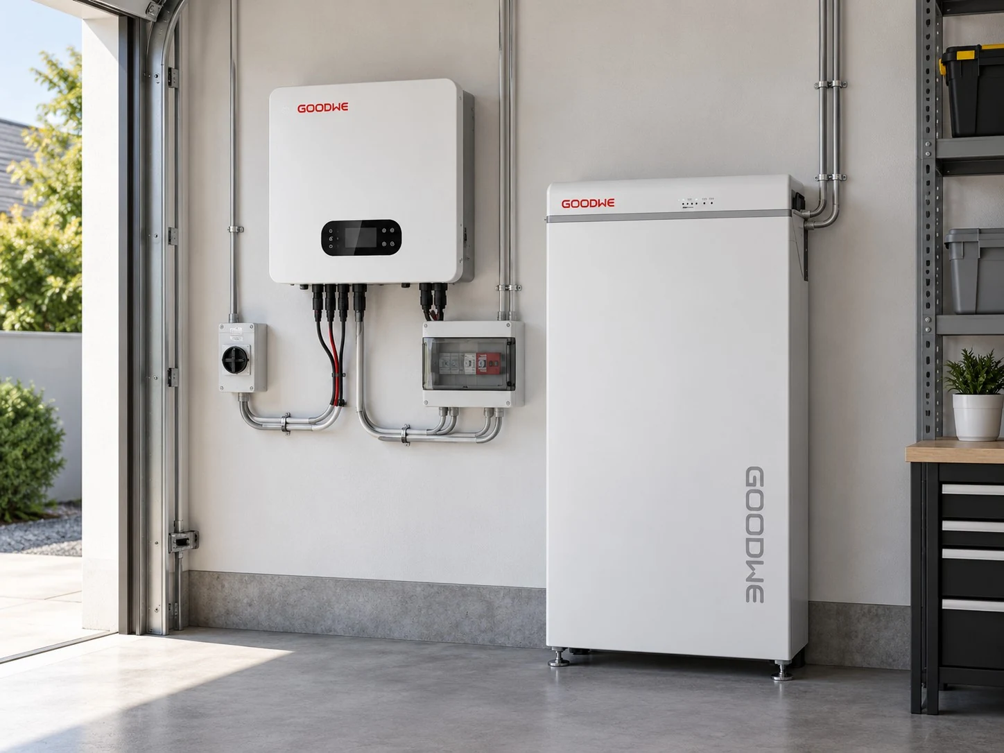 Sistema de energia solar híbrido com baterias